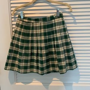 Urban Outfitters Plaid pleated wrap mini skirt